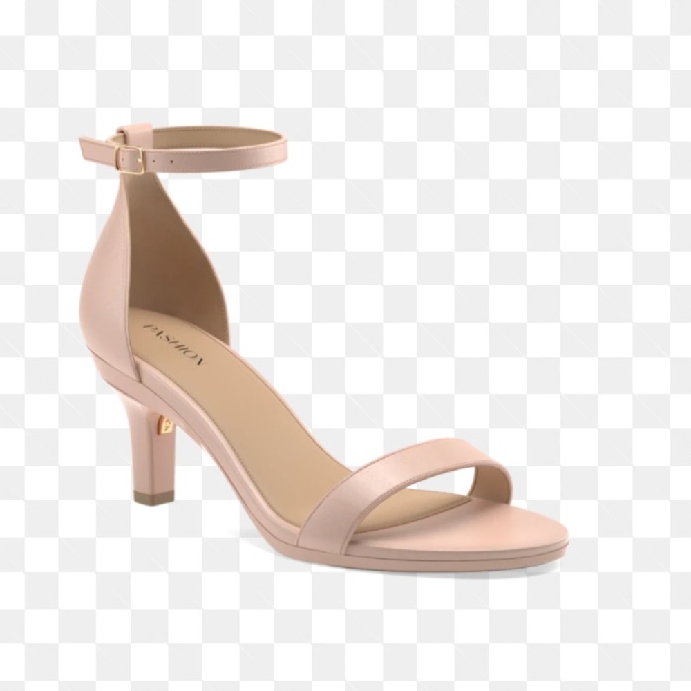 Pashion taupe blush satin pashionista heels